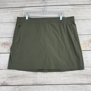 Kuhl Freeflex Outdoor Skort Womens XL Army Green Stretch 4 Pocket Lined